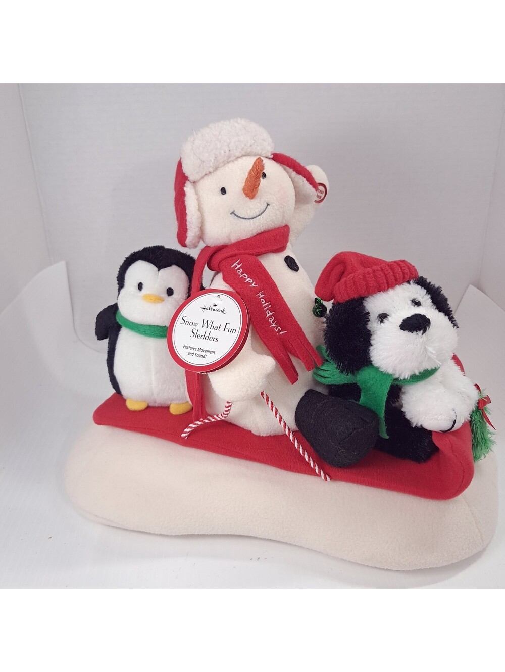 Hallmark Snow What Fun Sledders Holiday Animation Jingle Pals Snowman sled 2007